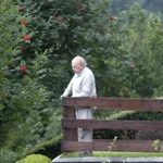 El expresidente de la Generalitat Jordi Pujol, en su residencia veraniega en Queralbs (Girona).