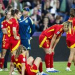 Las jugadoras españolas, desoladas 
