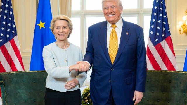 El presidente de EEUU, Donald Trump y la presidenta de la Comisión Europea, Ursula von der Leyen