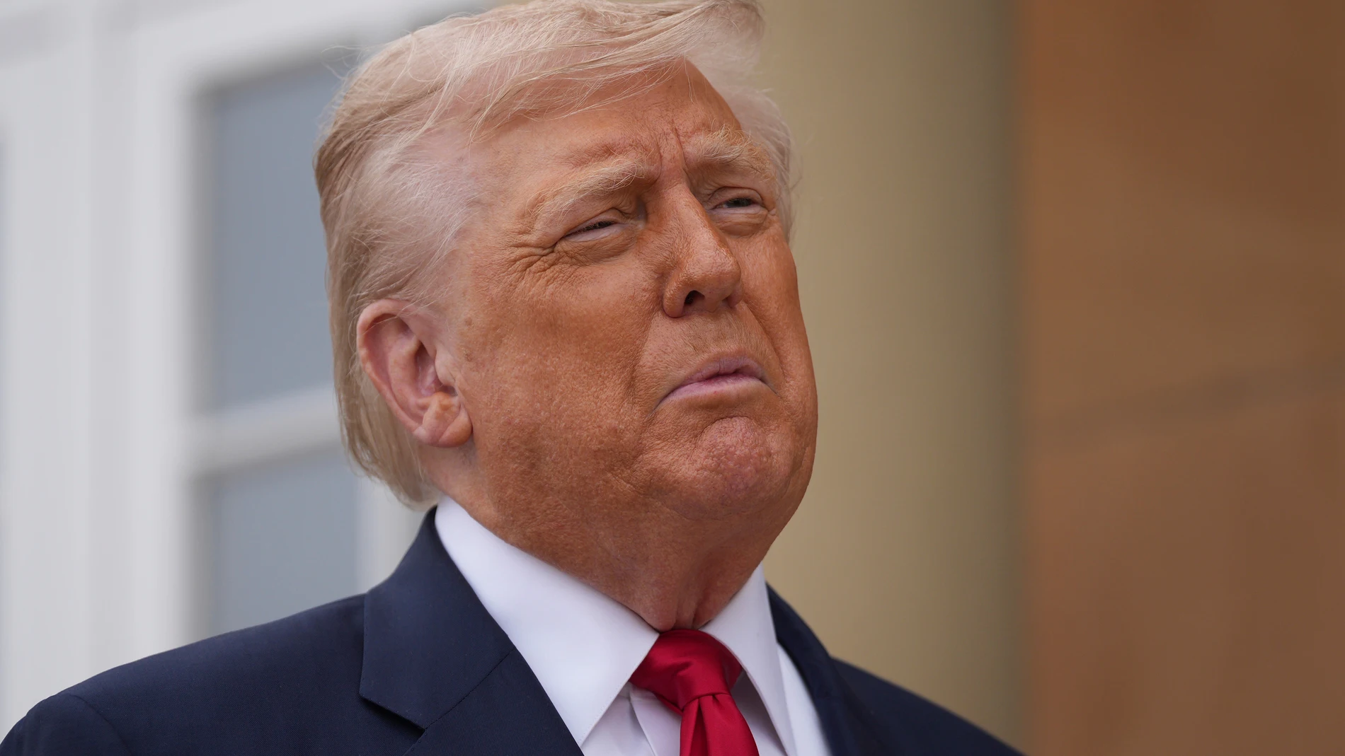 President Donald Trump meets with Britain's Prime Minister Keir Starmer and his wife Victoria Starmer at Trump Turnberry golf club on Monday, July 28, 2025 in Turnberry, Scotland. (Christopher Furlong/Pool Photo via AP)