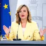 Rueda de prensa posterior a la reunión del Consejo de Ministros. Intervieven en la misma Pilar Alegría, Yoland