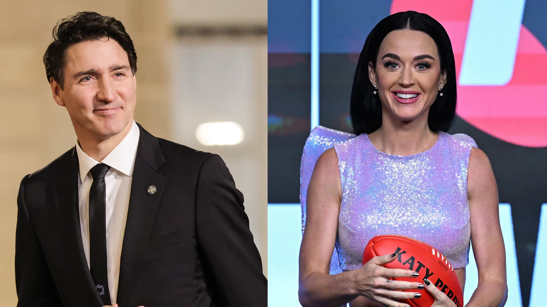 AME6188. BOGOTÁ (COLOMBIA), 29/07/2025.- Combo de fotografías de archivo del ex primer ministro canadiense Justin Trudeau y la cantante Katy Perry. Una cena en Montreal (Canadá) entre Justin Trudeau y Katy Perry ha desatado especulaciones sobre una supuesta relación romántica tras la reciente ruptura sentimental de la artista estadounidense. EFE/ Teresa Suarez / James Ross