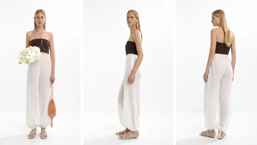 Con caída vaporosa y cintura elástica, ideal para un look boho de verano.