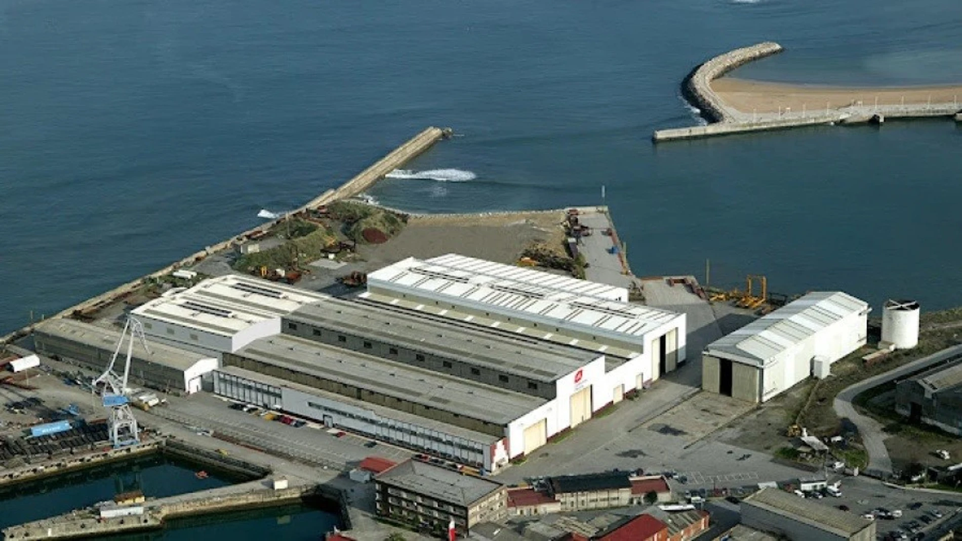 imagen aérea de la Planta de El Tellerón en Gijón