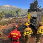 Operativo trabajando en el incendio de Ávila