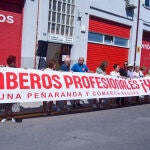 Concentración en Peñaranda de Bracamonte para pedir un parque de bomberos profesionales