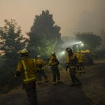 Suc.- Sigue activo el incendio de A Cañiza (Pontevedra), con 300 hectáreas quemadas, y queda extinguido el de Salvaterra