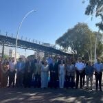 Inauguracion de la unión de los dos tramos del Muelle del Tinto.
