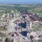Vista aérea de la ciudad de Chasiv Yar 