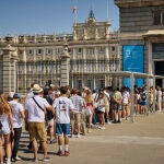 Turistas en la ciudad de Madrid