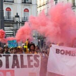 Concentración bomberos forestales de la Comunidad de Madrid