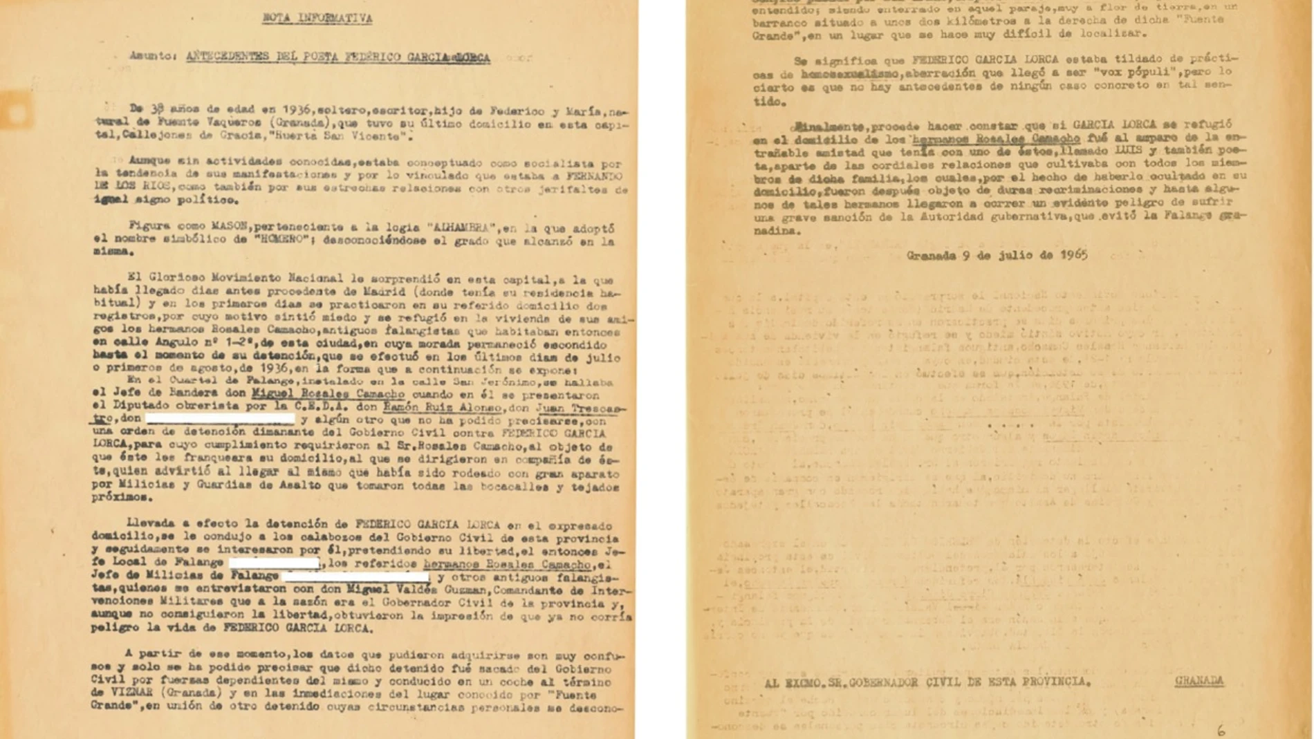 El informe del asesinato de Lorca tal y como lo ha divulgado el Ministerio del Interior