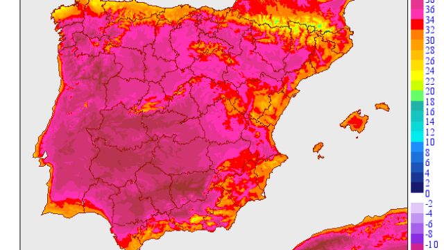Temperaturas máximas de este lunes 4 de agosto