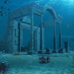Ilustración de ruinas submarinas iStock Photo