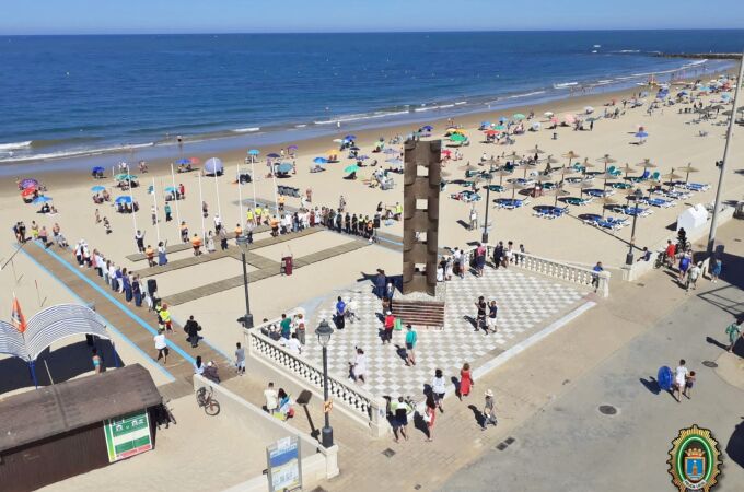 Una playa de Chipiona en una imagen de archivo