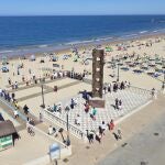 Una playa de Chipiona en una imagen de archivo