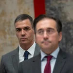 El Presidente del Gobierno, Pedro Sánchez, y el ministro de Exteriores, José Manuel Albares