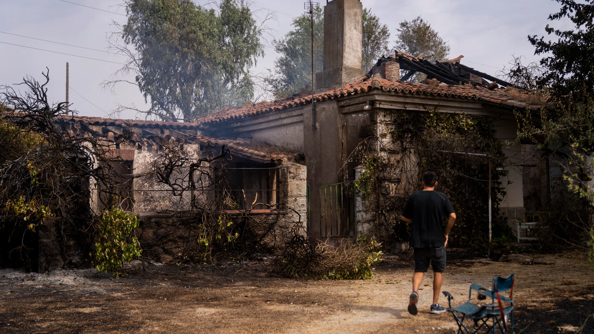 Anouar, en el momento en que volvió el 12 de agosto a entrar a la casa en la que vivía en Soto de Viñuelas.
