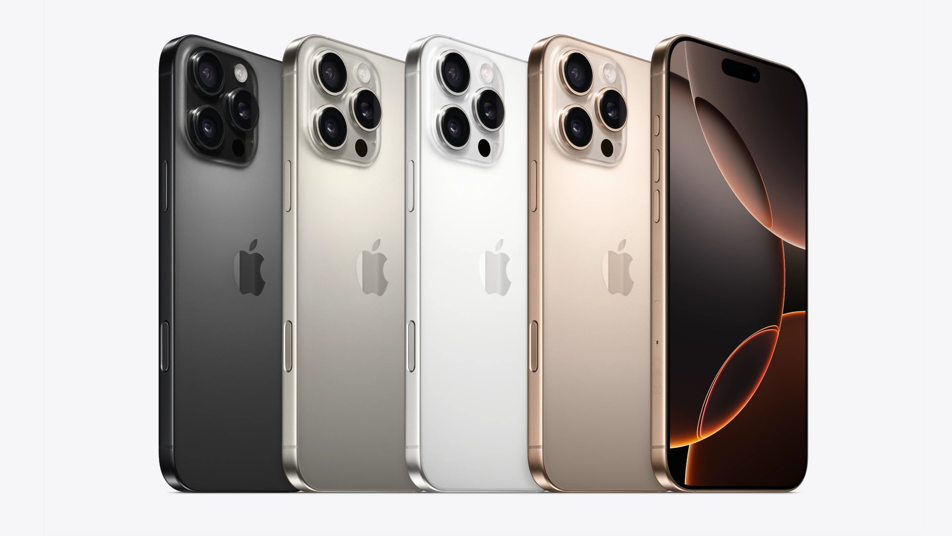 El iPhone 16 Pro Max en sus cuatro colores disponibles