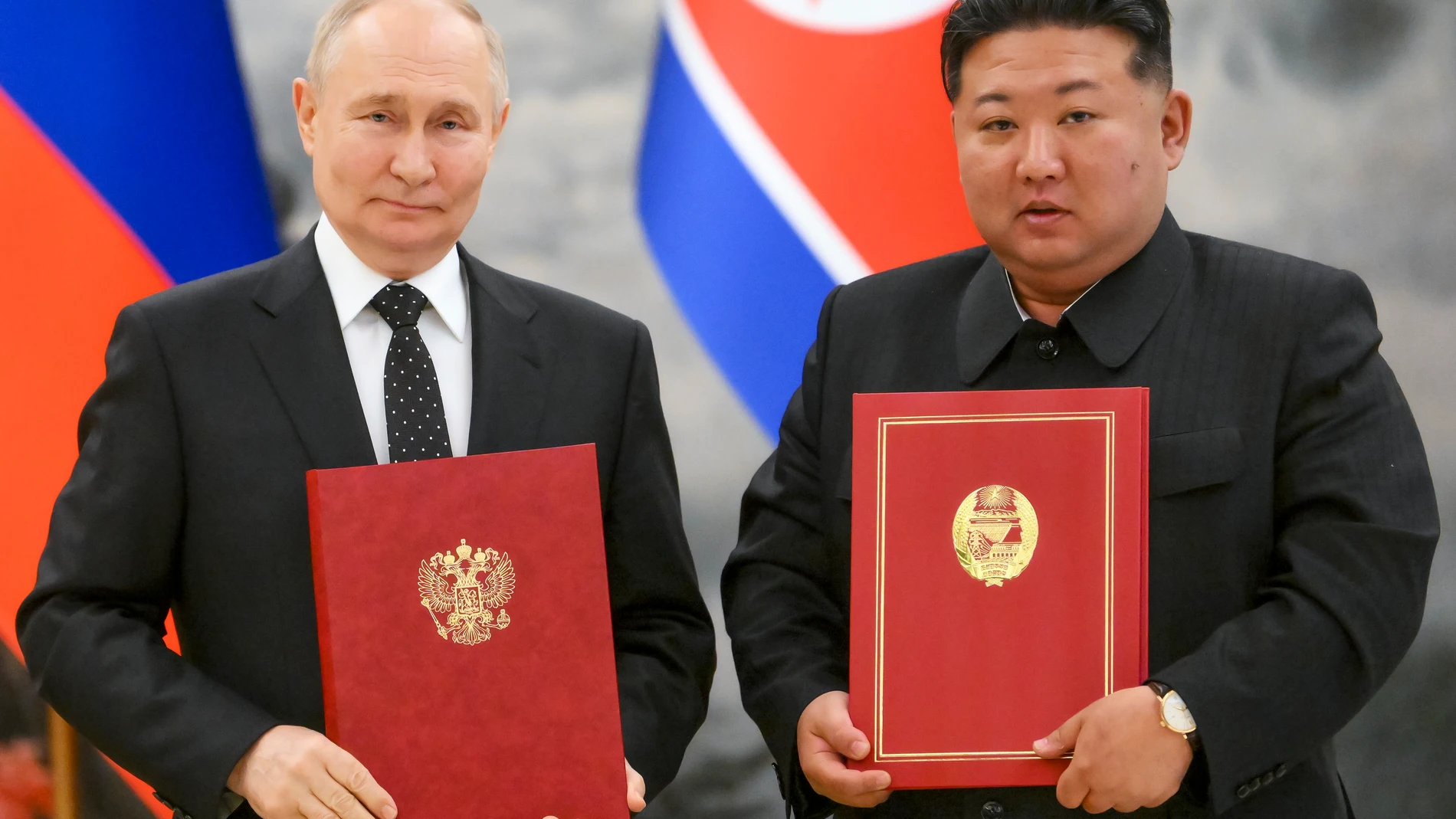 Kim Jong Un y Vladimir Putin