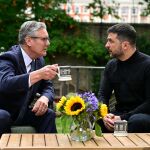 El primer ministro británico Keir Starmer con Zelenski 