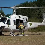 Las brigadas helitransportadas de Talher se desplazan valiéndose de distintos medios a pesar de las dificultades de la orografía y las circunstancias.