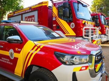 Vehículos de los Bomberos de la Diputación de Sevilla