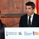El presidente de la Generalitat, Carlos Mazón, y la consellera de Hacienda, Ruth Merino, en una imagen de archivo