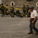 Operativo contra la lucha de incendios en la localidad de Fasgar