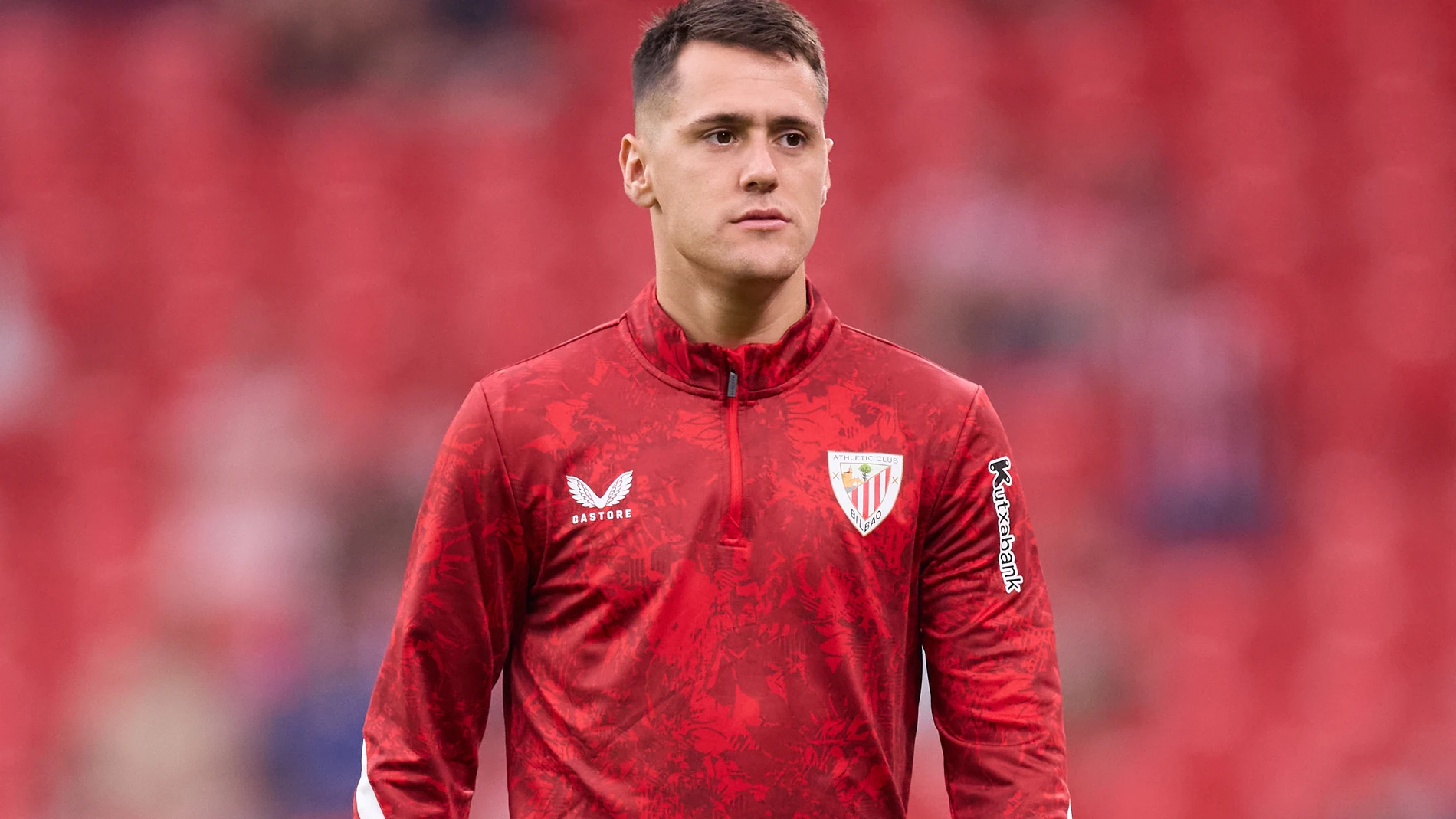 Urko Izeta of Athletic Club looks on prior to the LaLiga EA Sports match between Athletic Club and Sevilla FC at San Mames on August 17, 2025, in Bilbao, Spain. AFP7 17/08/2025 ONLY FOR USE IN SPAIN