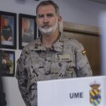 El Rey visitó este domingo el Cuartel General de la UME en Torrejón 