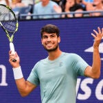 Carlos Alcaraz, en la Arthur Ashe
