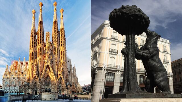 Una imagen de Barcelona y Madrid