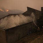 Vivienda afectada por el incendio de Larouco