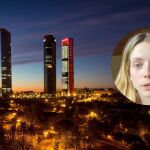 Una catalana junto a las Cuatro Torres de Madrid