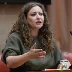 Ester Muñoz, portavoz del PP en el Congreso, este martes durante la diputación permanente.
