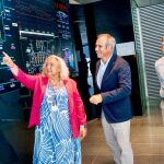 La alcaldesa en funciones, en las instalaciones de Emivasa