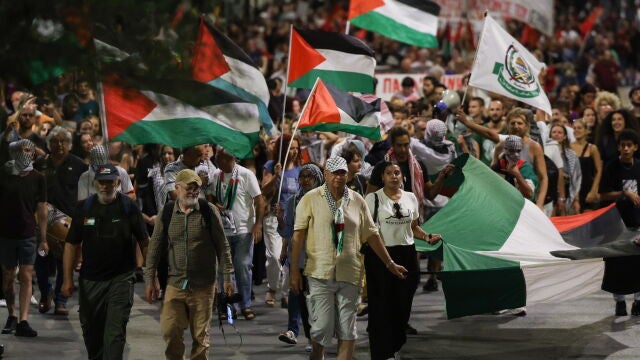 Protest in Athens against Israel's operations in Gaza Strip