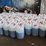 Garrafas de combustible intervenidas