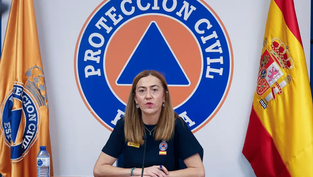 La directora general de Protección Civil, Virginia Barcones, comparece tras la reunión del CECOD para informar sobre los incendios activos en España