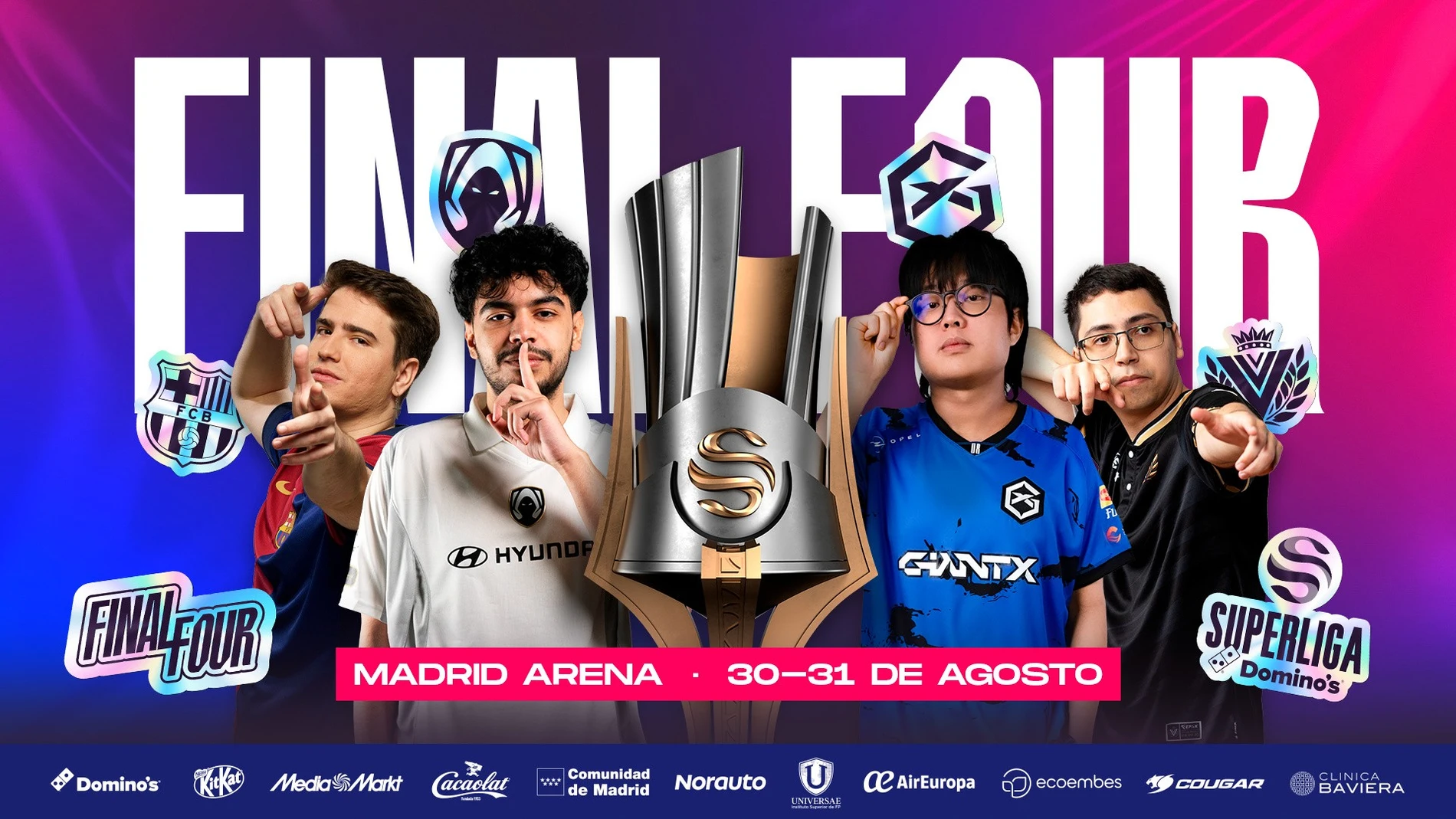 GIANTX PRIDE, Los Heretics, Barça eSports y VENI VIDI VICI, los cuatro mejores equipos del año, pelearán por el prestigioso título de League of Legends
