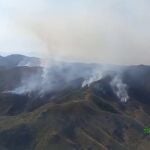 Suc.- Despliegue nocturno de 160 efectivos y 9 autobombas por el incendio en Lubrín (Almería) ante "el fuerte viento"