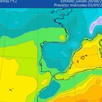 El lunes tendremos valores más fríos de lo normal en casi todo el país con pocas ciudades alcanzando los 30ºC