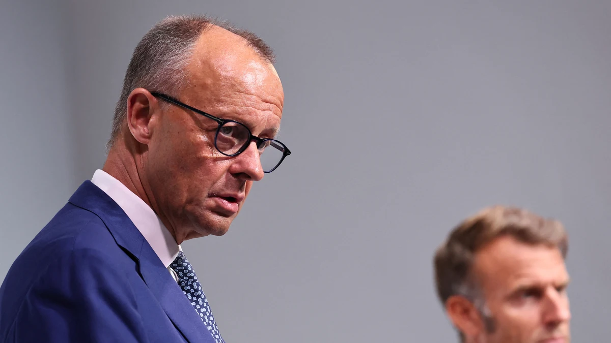 Imagen de archivo de Friedrich Merz y Emmanuel Macron