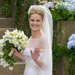 La princesa María Carolina de Liechtenstein en su boda con Leopoldo Maduro Vollmer.