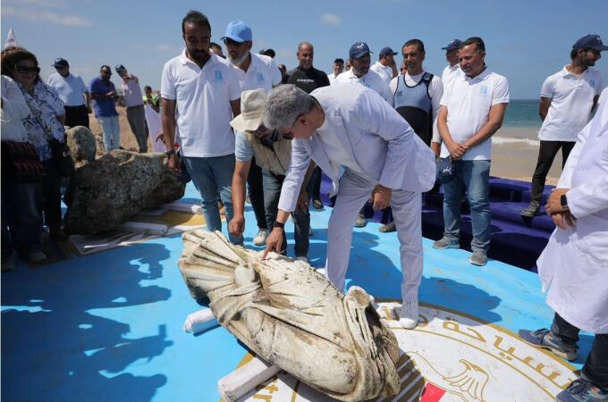 Estos son los tesoros que han rescatado de la antigua ciudad egipcia de Canopus, hundida bajo el Nilo hace 1.000 años