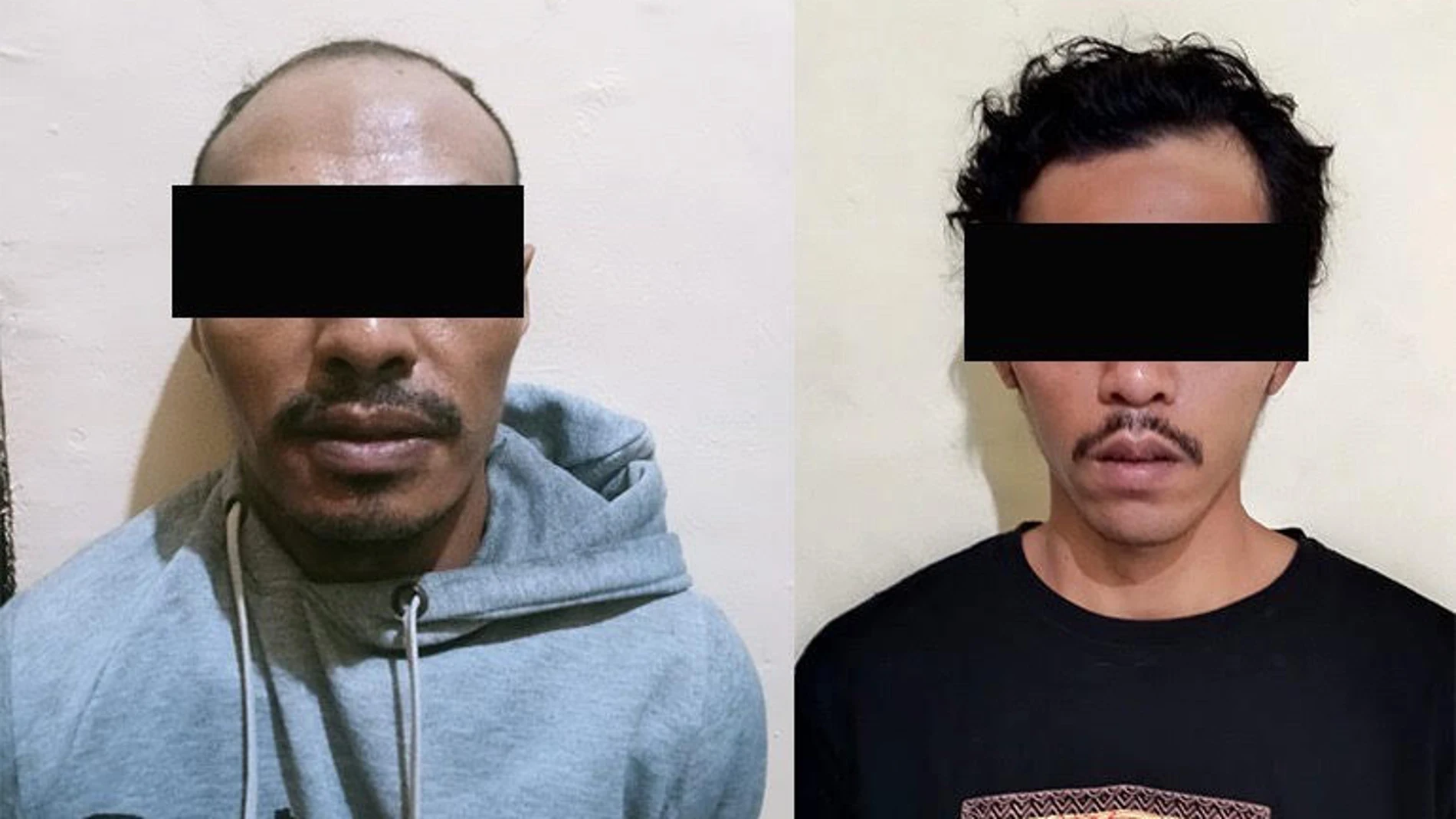 YAKARTA (INDONESIA), 30/08/2025.- Fotografía de los dos detenidos por la Policía indonesia que han confesado haber planeado el asesinato de Matilde Muñoz, la española desaparecida desde hace dos meses en la isla de Lombok (Indonesia). La Policía de Lombok Occidental afirmó en un comunicado difundido en la madrugada de este domingo que los sospechosos han sido detenidos por el "homicidio premeditado y robo con violencia" de Muñoz, de 72 años, y cuyo cadáver la policía de la isla dijo haber hal...