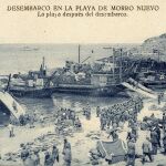 Las tropas españolas en las playas