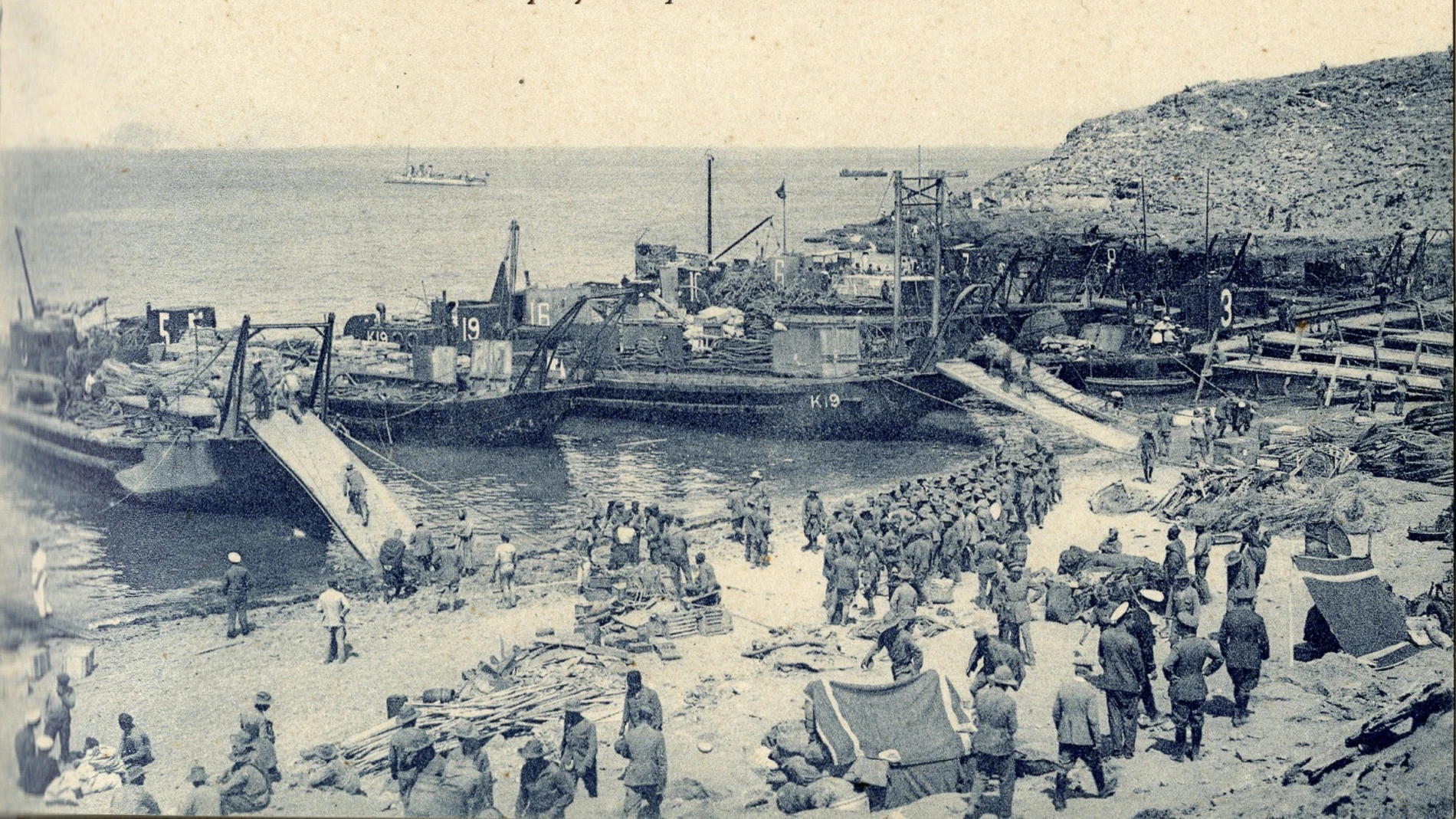 Las tropas españolas en las playas