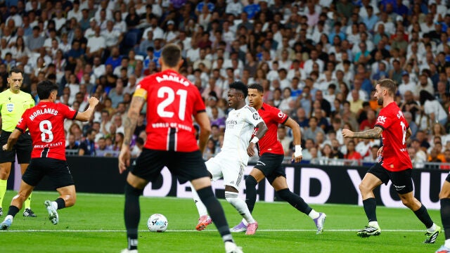 Encuentro de liga entre el Real Madrid y el Mallorca.